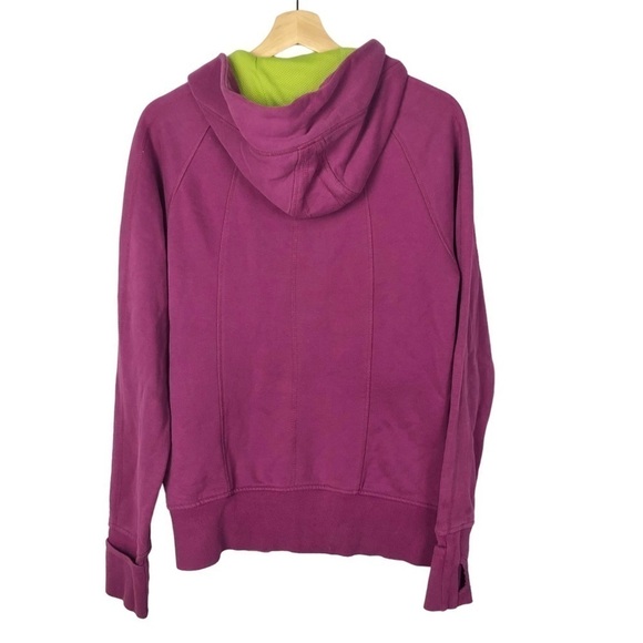 Athleta Spice It Up Y2K Purple Fleece Lined Full Zip Athletic Hoodie L - Picture 3 of 5
